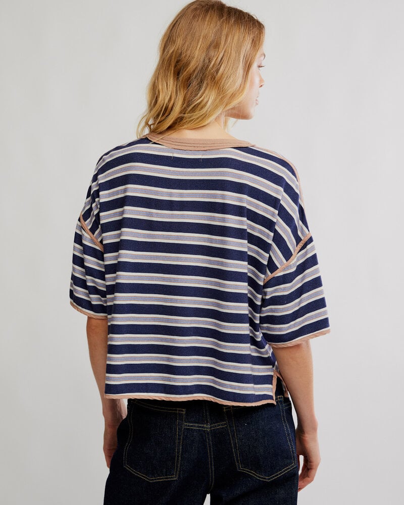 Free People Clean Rugby Tee | Navy