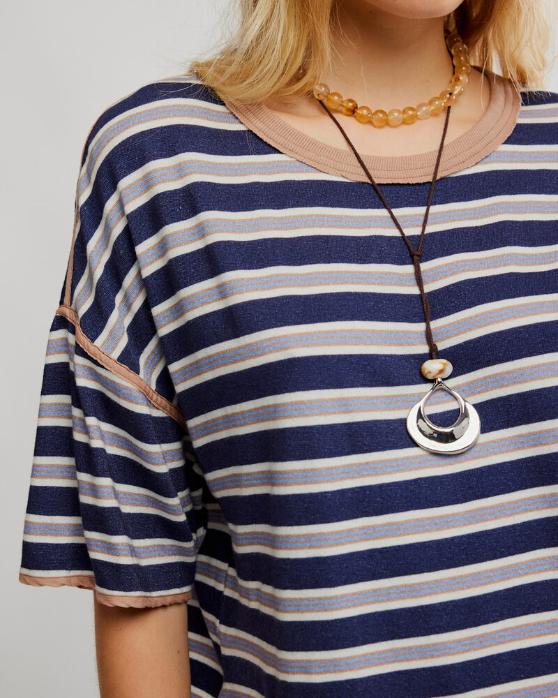 Free People Clean Rugby Tee | Navy