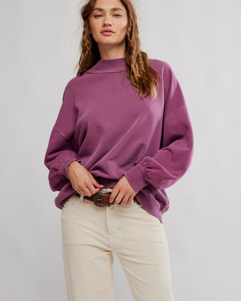 Free People Palm Spring Turtleneck Pullover | Damson