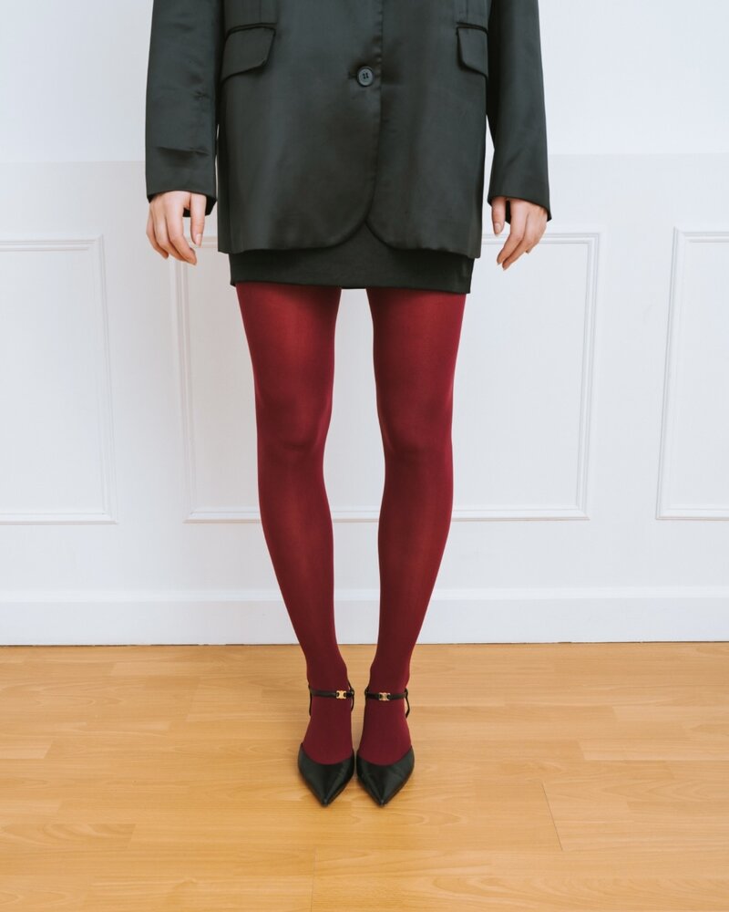 Burgundy Tights | One Size
