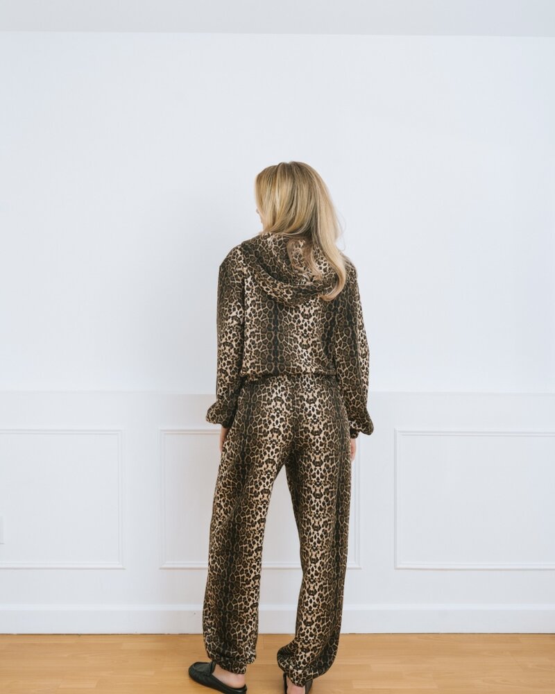 Bubble Zip Sweater | Leopard