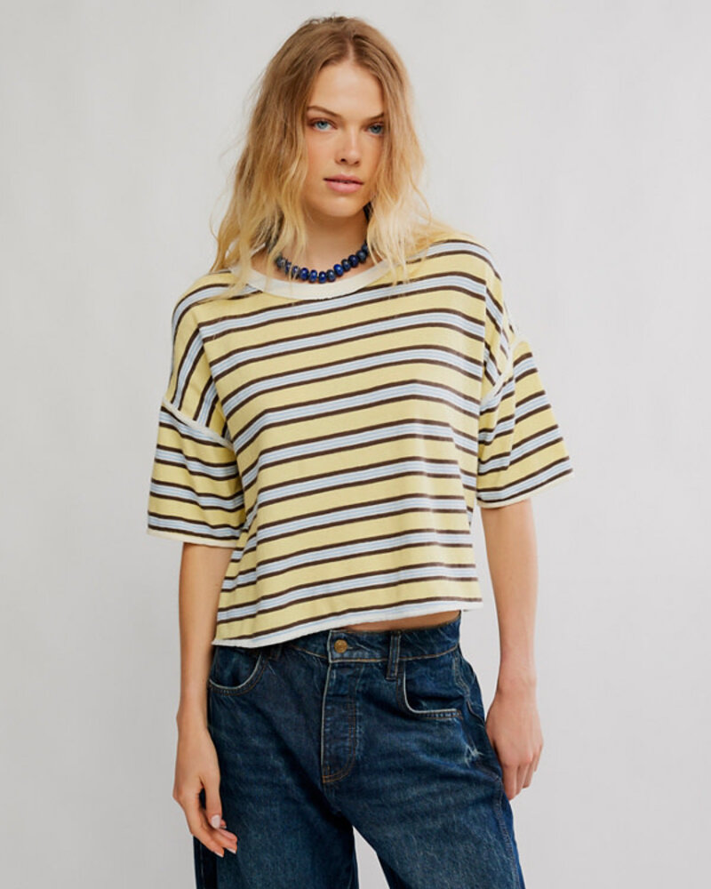 Free People Clean Rugby Tee | Yellow