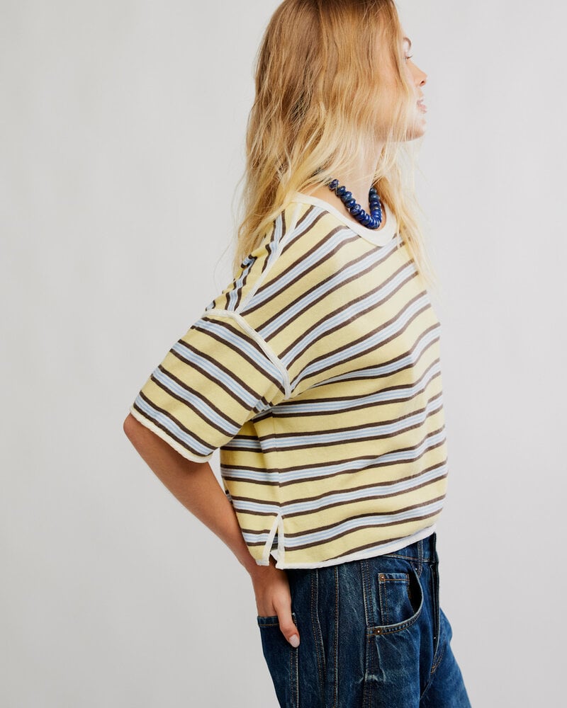 Free People Clean Rugby Tee | Yellow