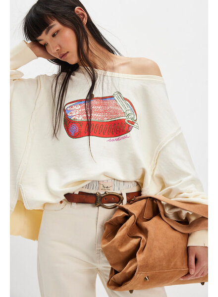 Free People Graphic Camden Pullover | Sardine
