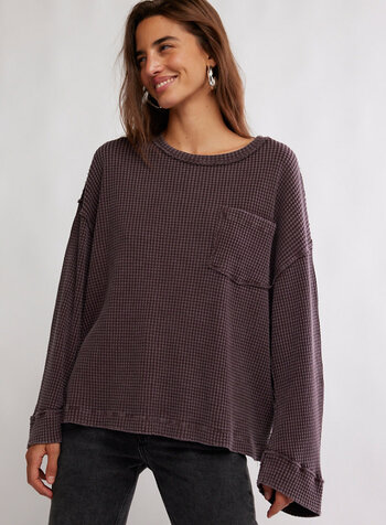 Free People Dawson Pocket Thermal | Chocolate