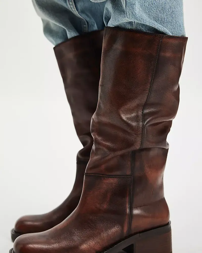 Free People Dana Distressed Pull-On Boots