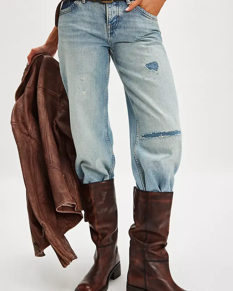 Free People Dana Distressed Pull-On Boots