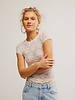Free People Ready To Go Lace Tee | Ivory