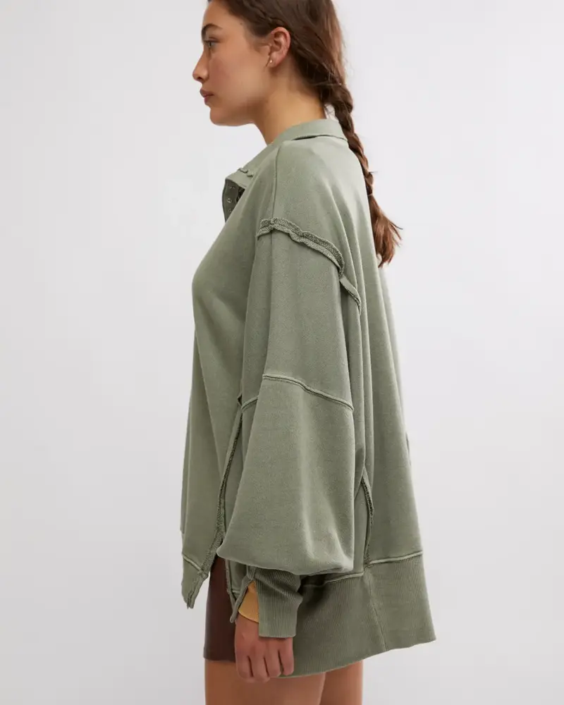 Free People Camden Henley Sweatshirt | Oak