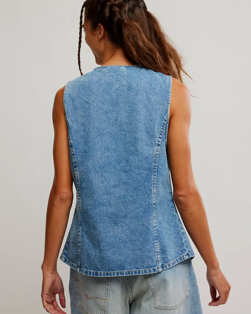 Free People Aimee Vest | Denim