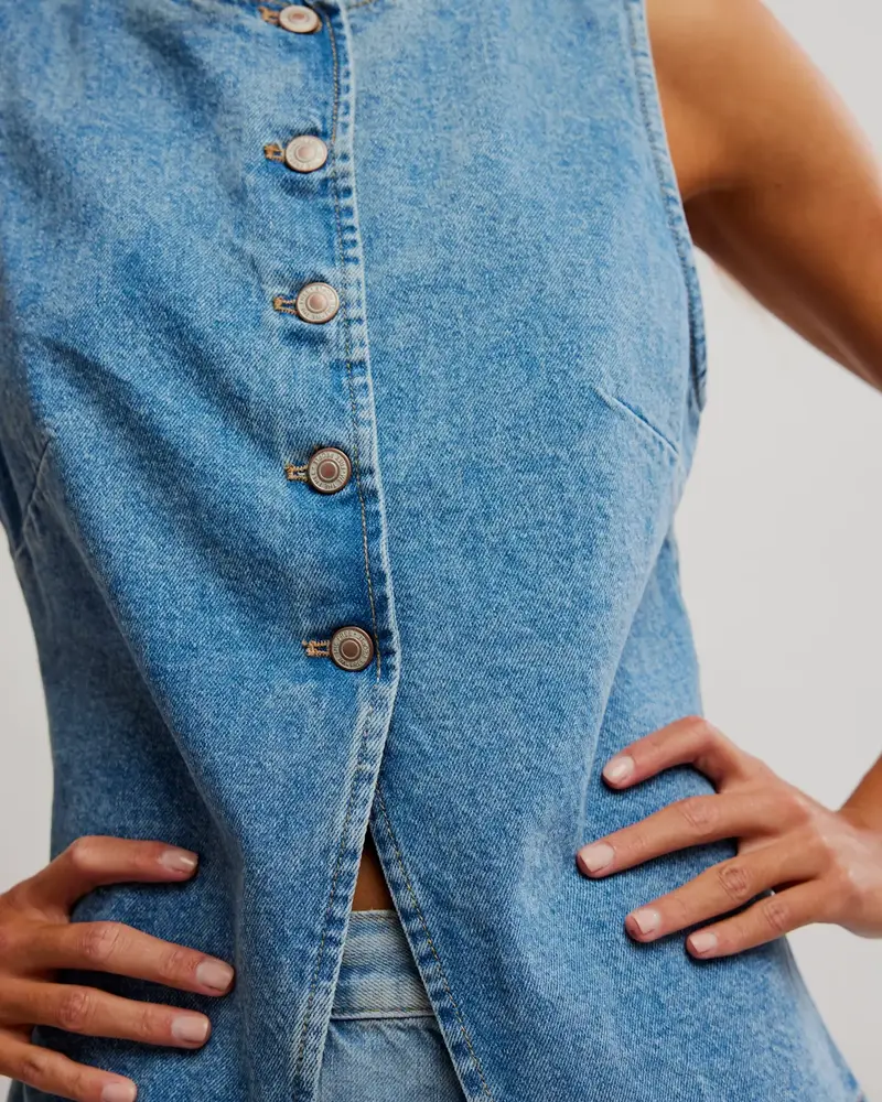 Free People Aimee Vest | Denim
