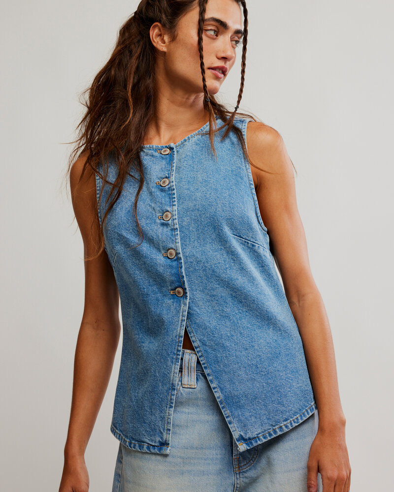 Free People Aimee Vest | Denim
