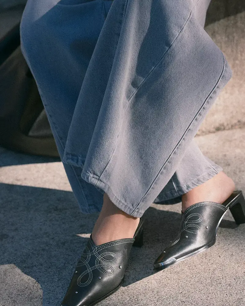 Free People Roxi Metal Tip Mules