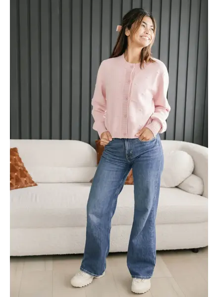 Smash + Tess Dot Cardigan | Dusty Pink