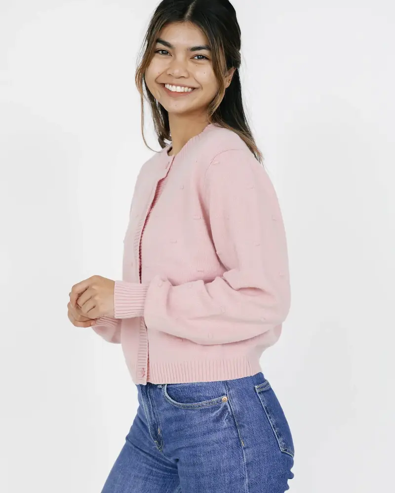 Smash + Tess Dot Cardigan | Dusty Pink