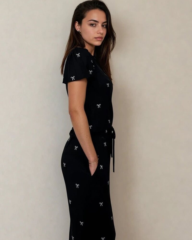 Winter Bows Silky PJ’s | Black