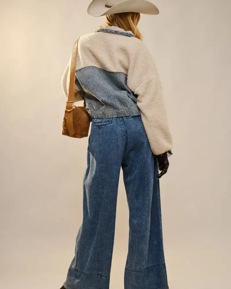 Lori Sherpa Denim Pullover