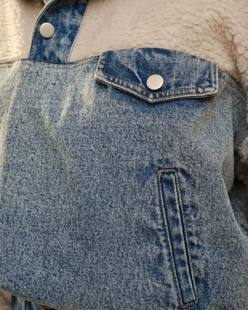 Lori Sherpa Denim Pullover