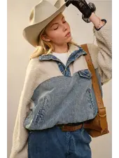 Lori Sherpa Denim Pullover
