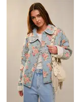 Dana Flower Print Quilted Jacket
