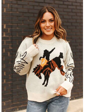 Rodeo Boot Stitch Sweater | Ivory