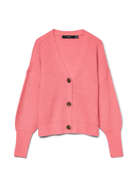Vero Moda Lea V-Neck Cuff Cardigan | Coral