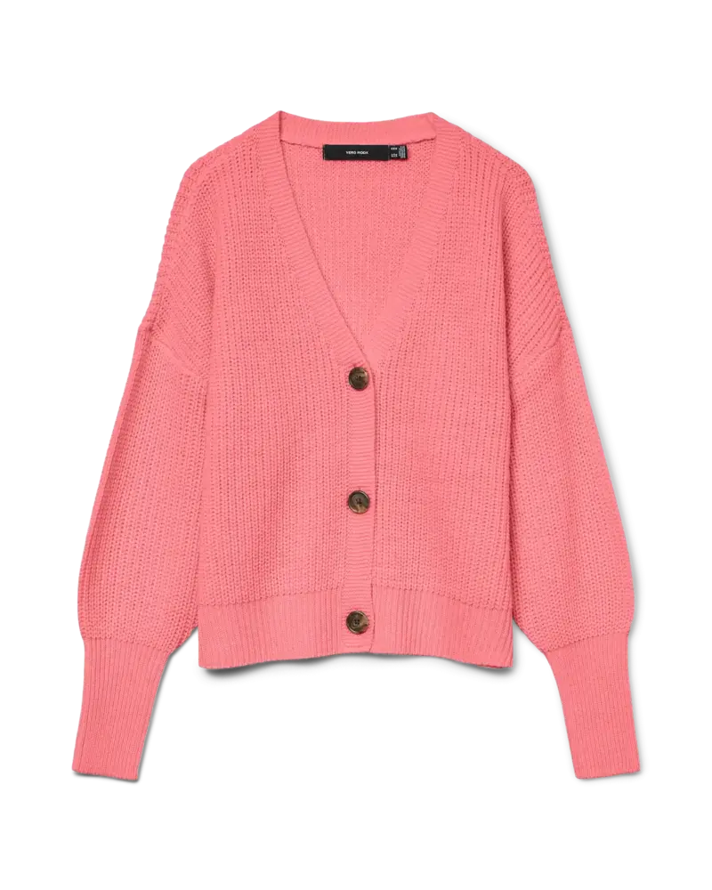 Vero Moda Lea V-Neck Cuff Cardigan | Coral