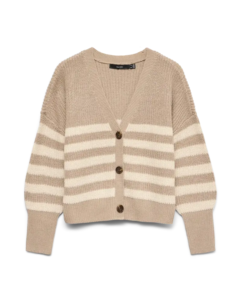 Vero Moda Lea V-Neck Cuff Cardigan | Stripes