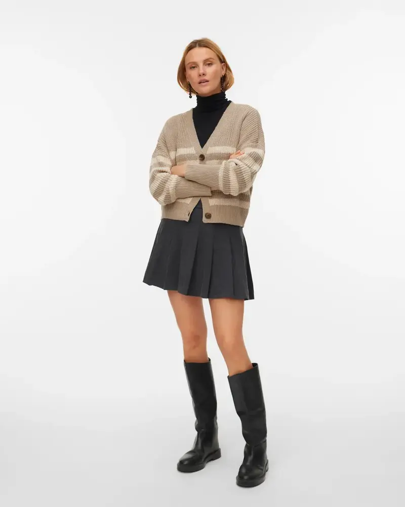 Vero Moda Lea V-Neck Cuff Cardigan | Stripes