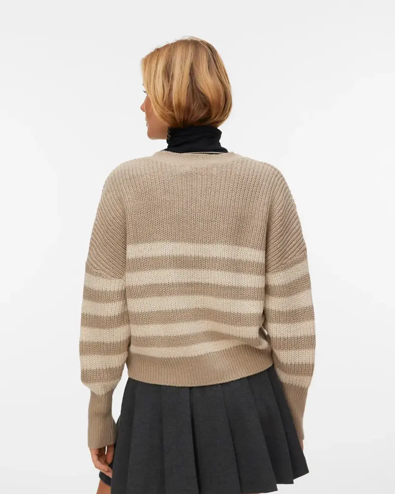 Vero Moda Lea V-Neck Cuff Cardigan | Stripes