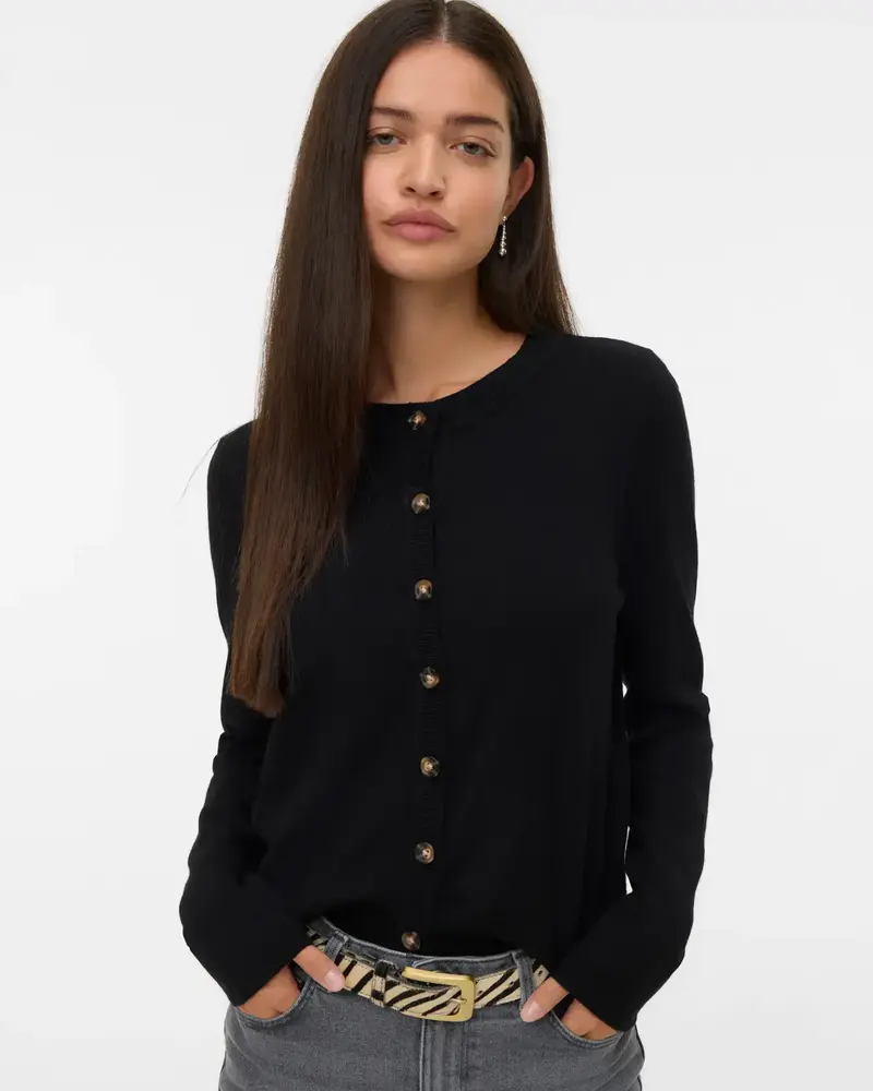 Vero Moda Saba Plain Cardigan | Black