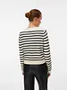 Saba Plain Cardigan | Black Stripe