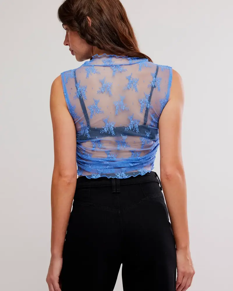 Free People Nice Try Solid Muscle Tank | Blue