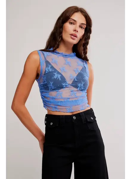 Free People Nice Try Solid Muscle Tank | Blue