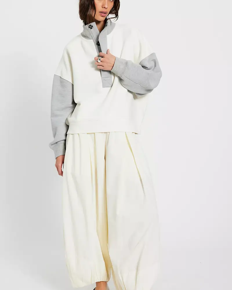 Free People Colorblock Timeless Pullover | Grey