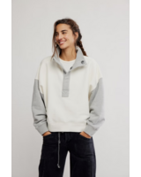 Free People Colorblock Timeless Pullover | Grey