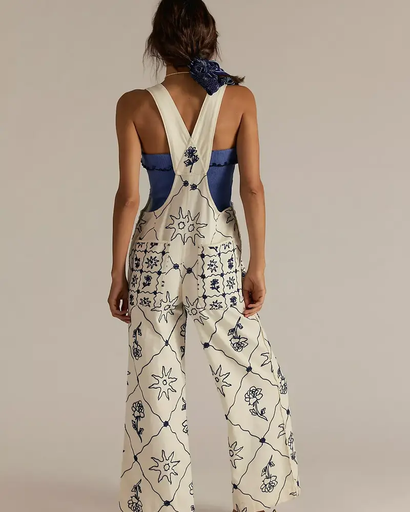 Free People Rising Sun Overalls