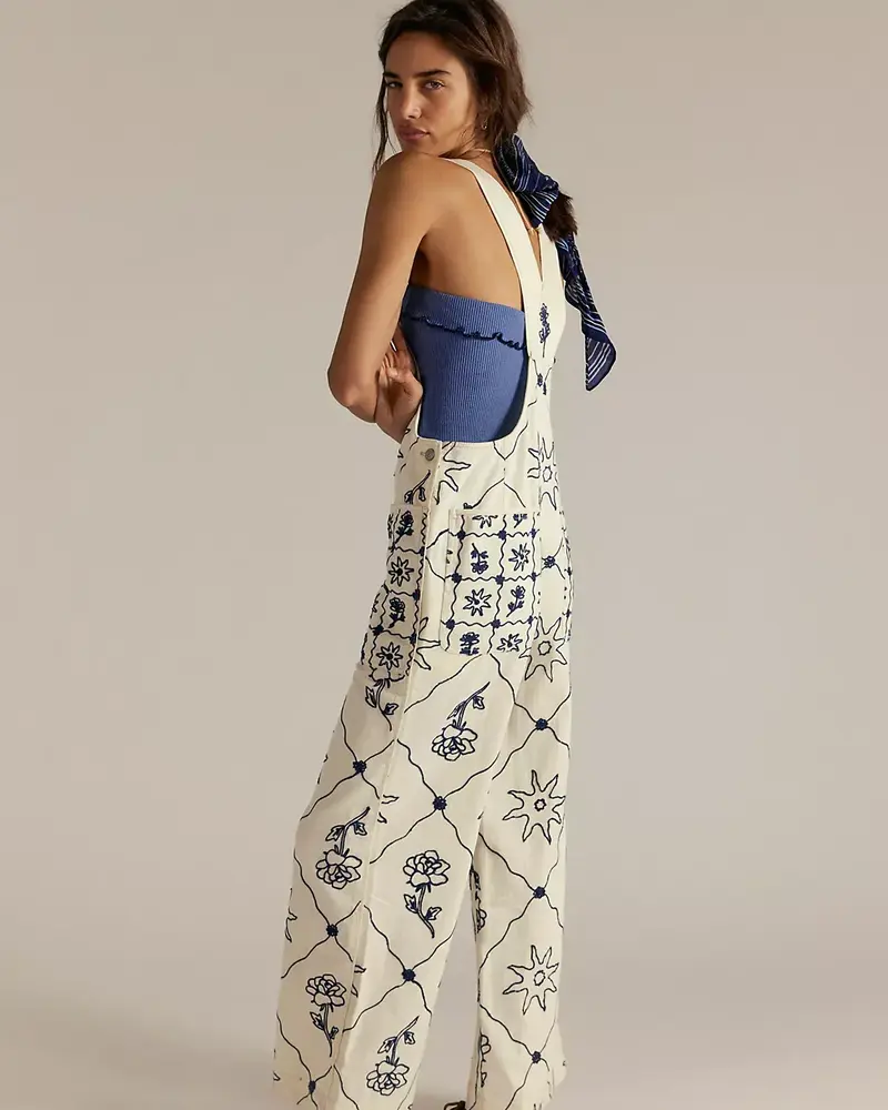 Free People Rising Sun Overalls