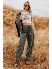 Seamed Barrel Jean | Leopard