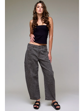 Sammie Leopard Cropped Barrel Jean