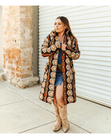 Aztec Long Quilted Jacket