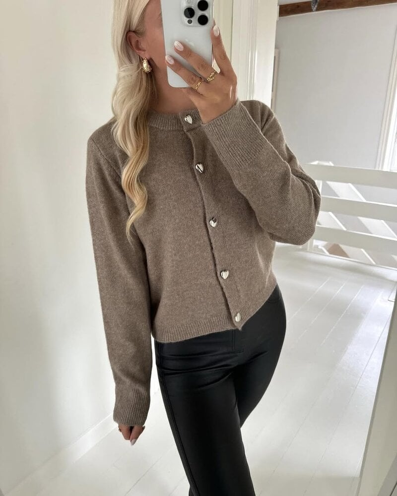 Vero Moda Fiona Heart Button Cardigan