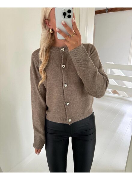 Vero Moda Fiona Heart Button Cardigan