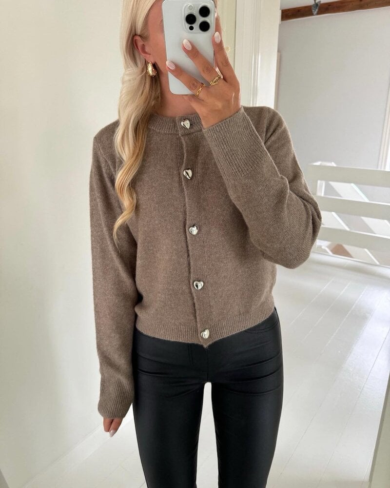 Vero Moda Fiona Heart Button Cardigan