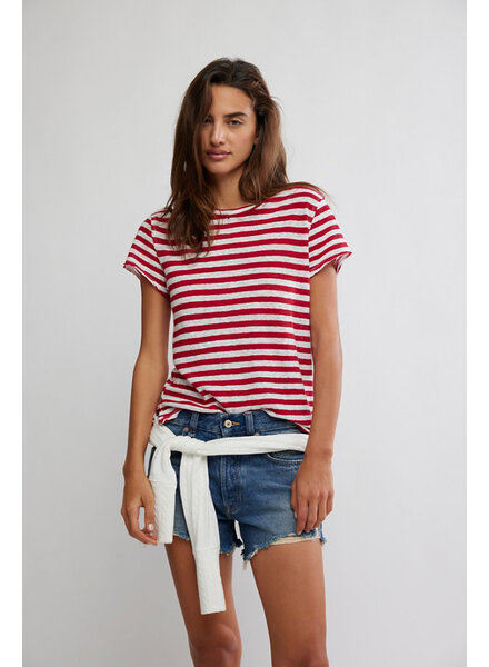 Free People Nora Tee | Red Combo