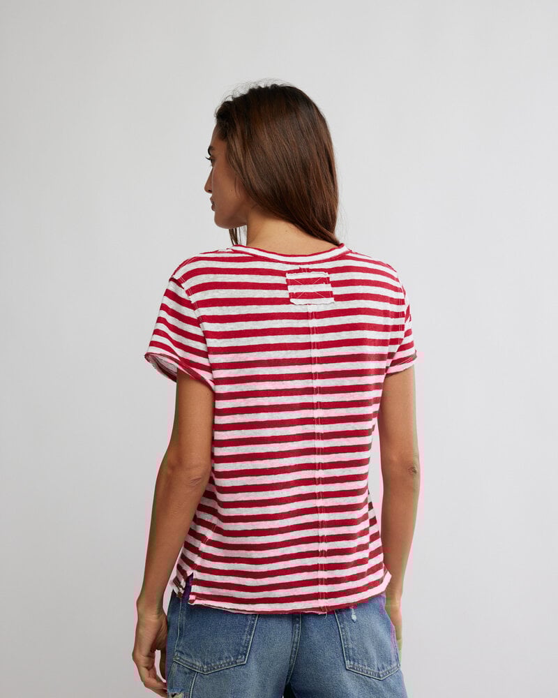 Free People Nora Tee | Red Combo