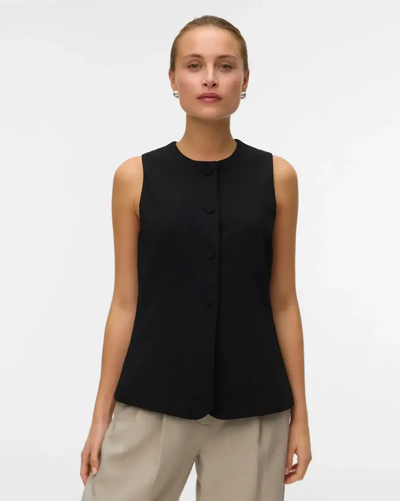 Vero Moda Berlin Waistcoat | Black