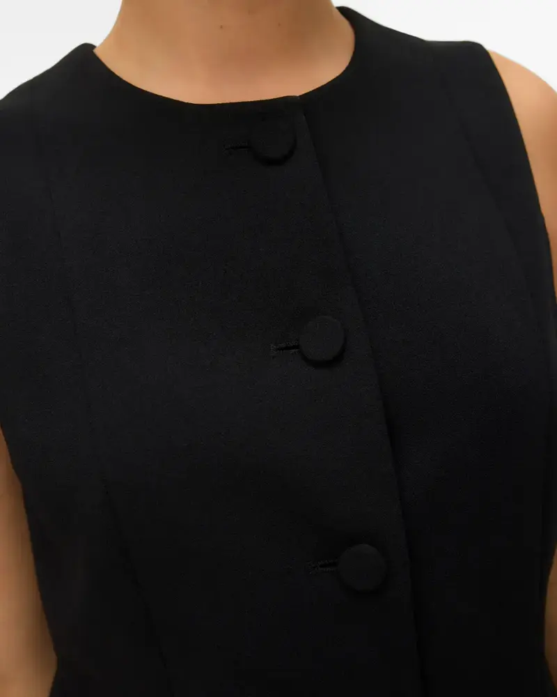 Vero Moda Berlin Waistcoat | Black