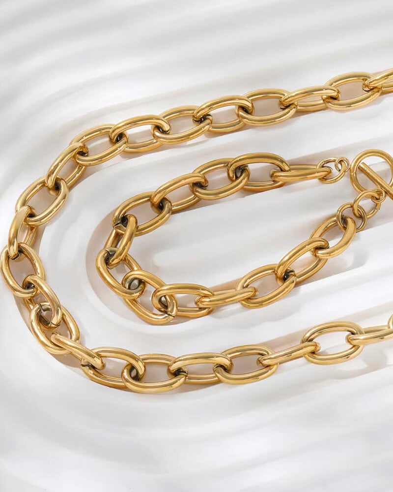 Lorieli Chunky Chain Toggle Necklace