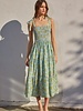 Daisy Blue Smocked Midi Dress